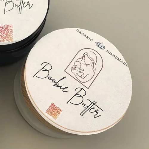 Jar of Boobie Butter, organic homemade nipple cream.